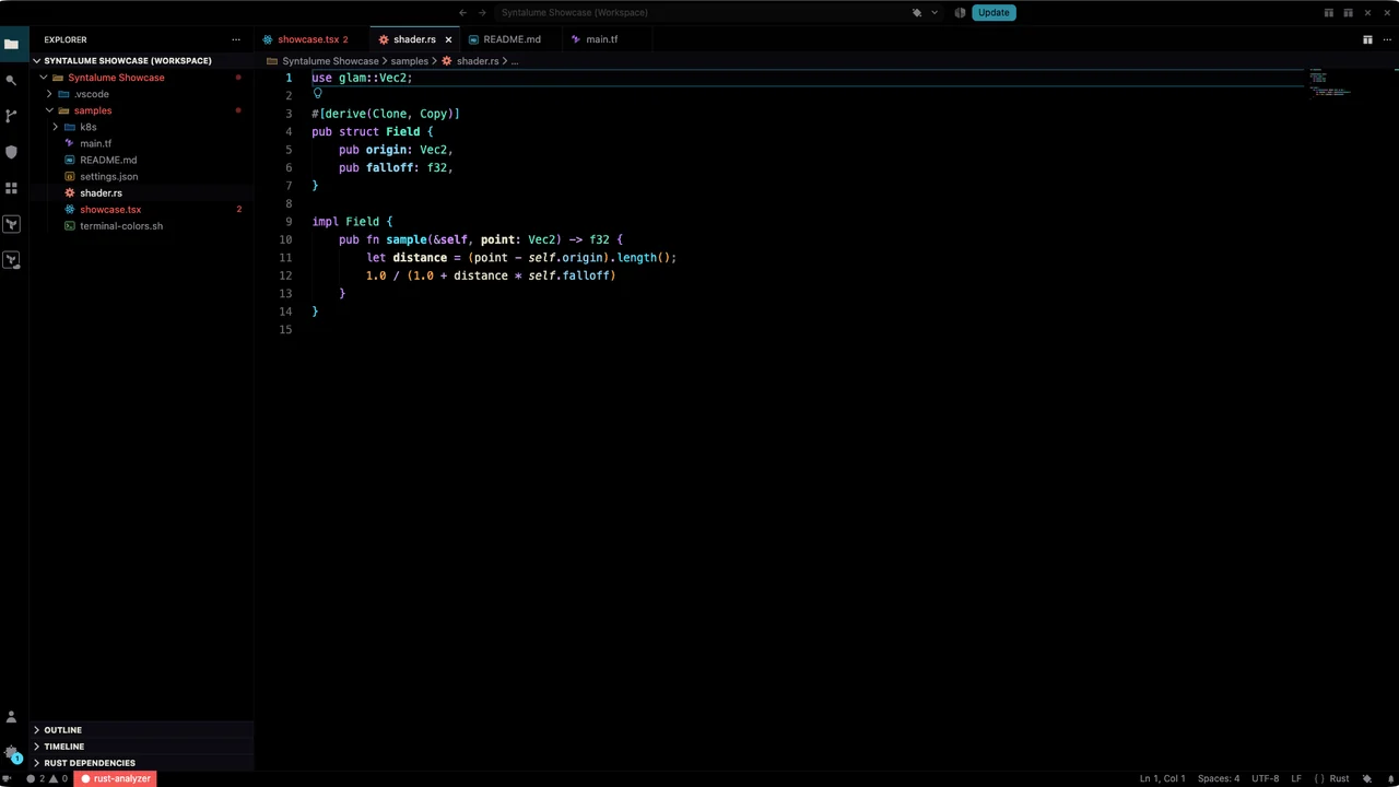 Syntalume Void running in VS Code on macOS